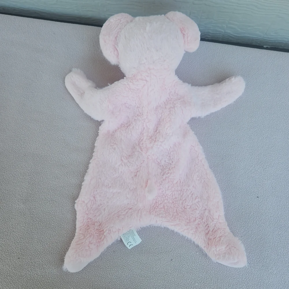 Kellytoy Flatties Pink Elephant Lovey Lovie Security Blanket Baby Rattle Toy